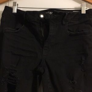 American Eagle destroyed black jegging